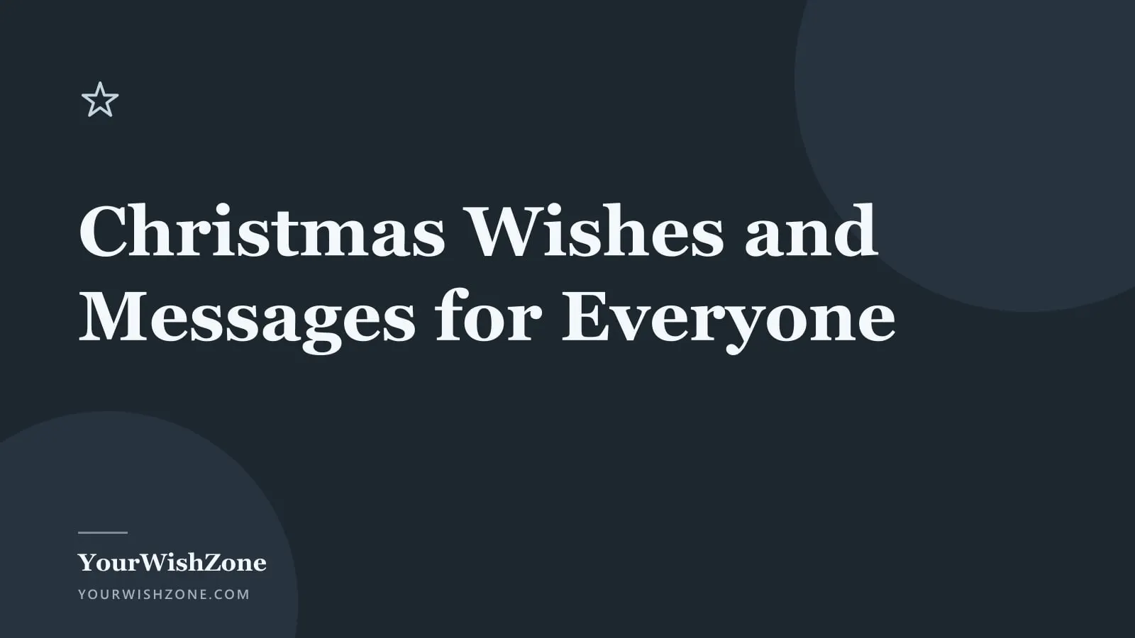 Branded YourWishZone title card in warm plum and rose, reading Christmas Wishes and Messages for Everyone on Your List