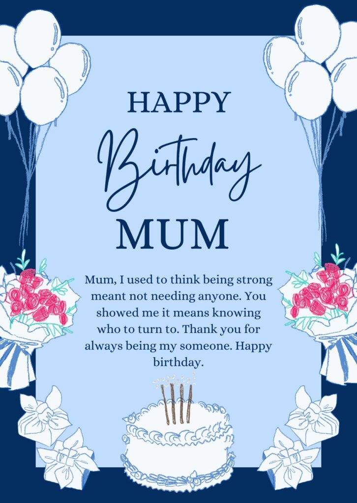Birthday Card Messages from a Daughter to Her Mum