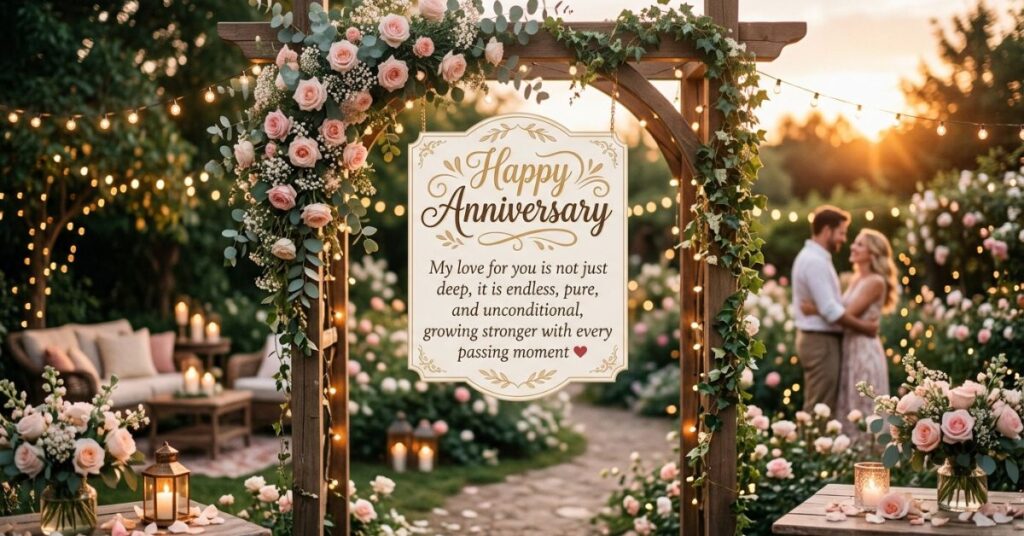 Deep Love Anniversary Wishes from Husband to Wife