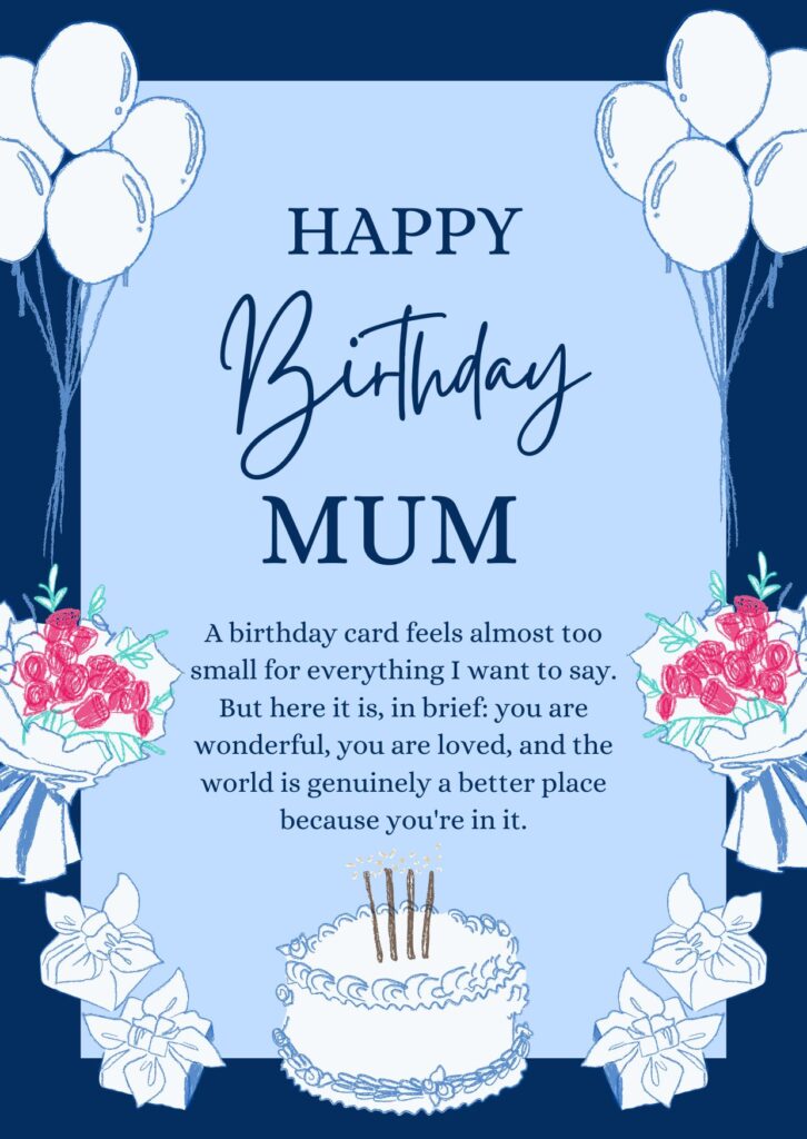 Heartfelt Birthday Card Messages for Mum