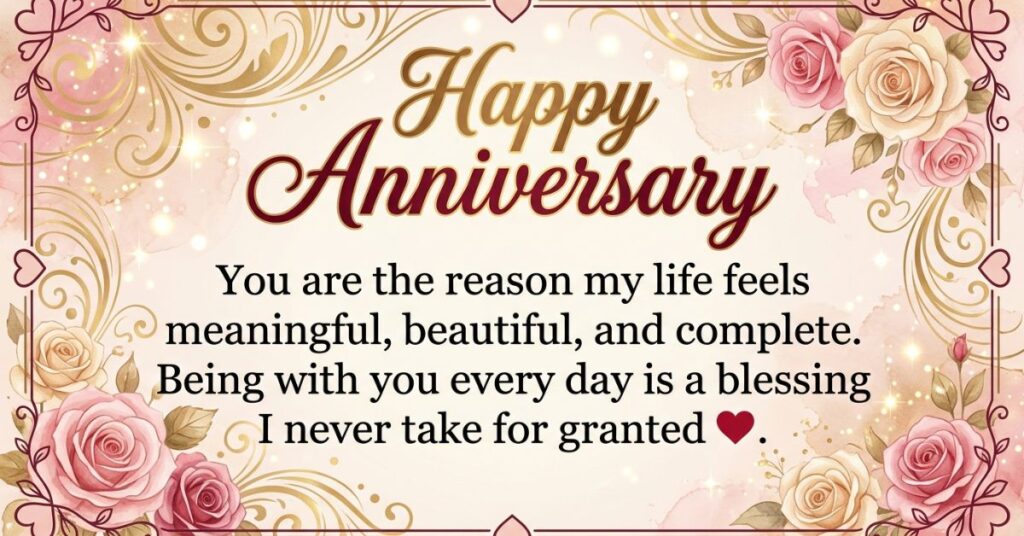 Long Romantic Anniversary Messages for Wife
