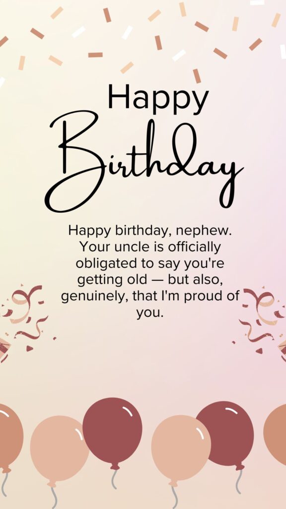 Birthday Wishes for Nephew from Uncle