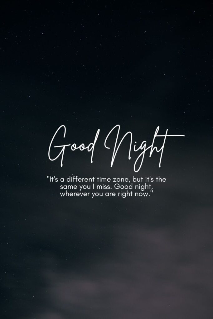 Long-Distance Good Night Messages