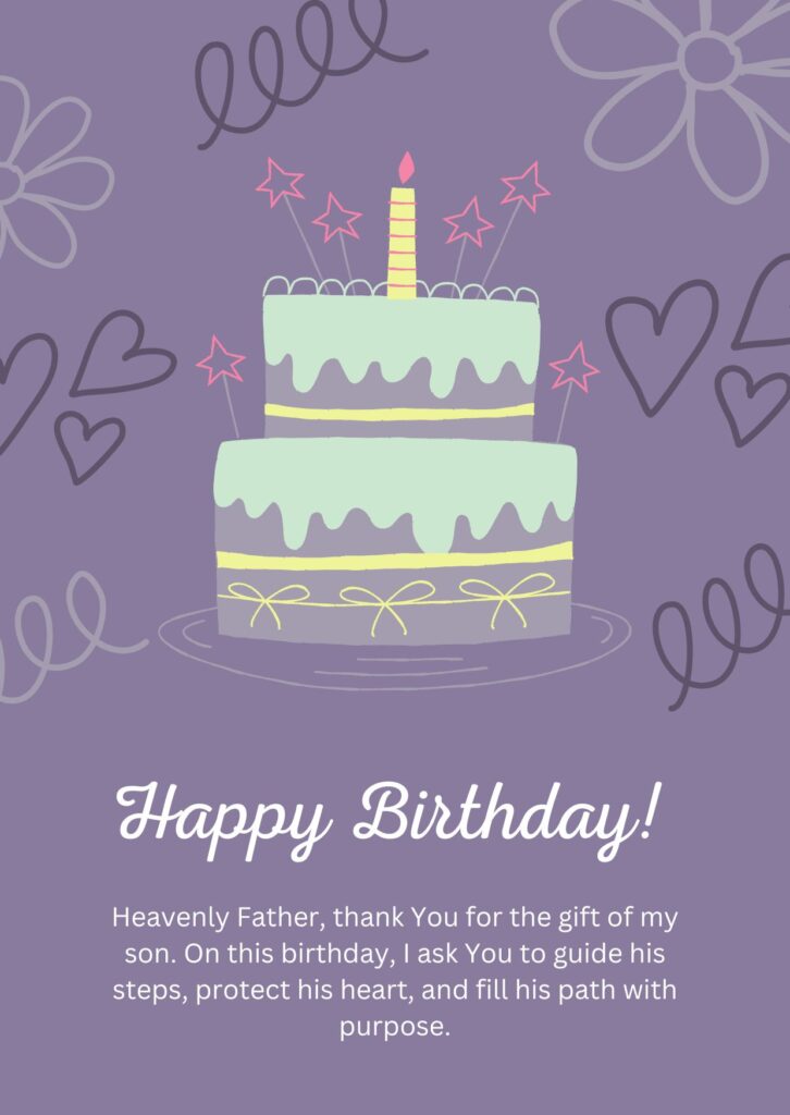 Religious Birthday Blessings and Prayers for Son