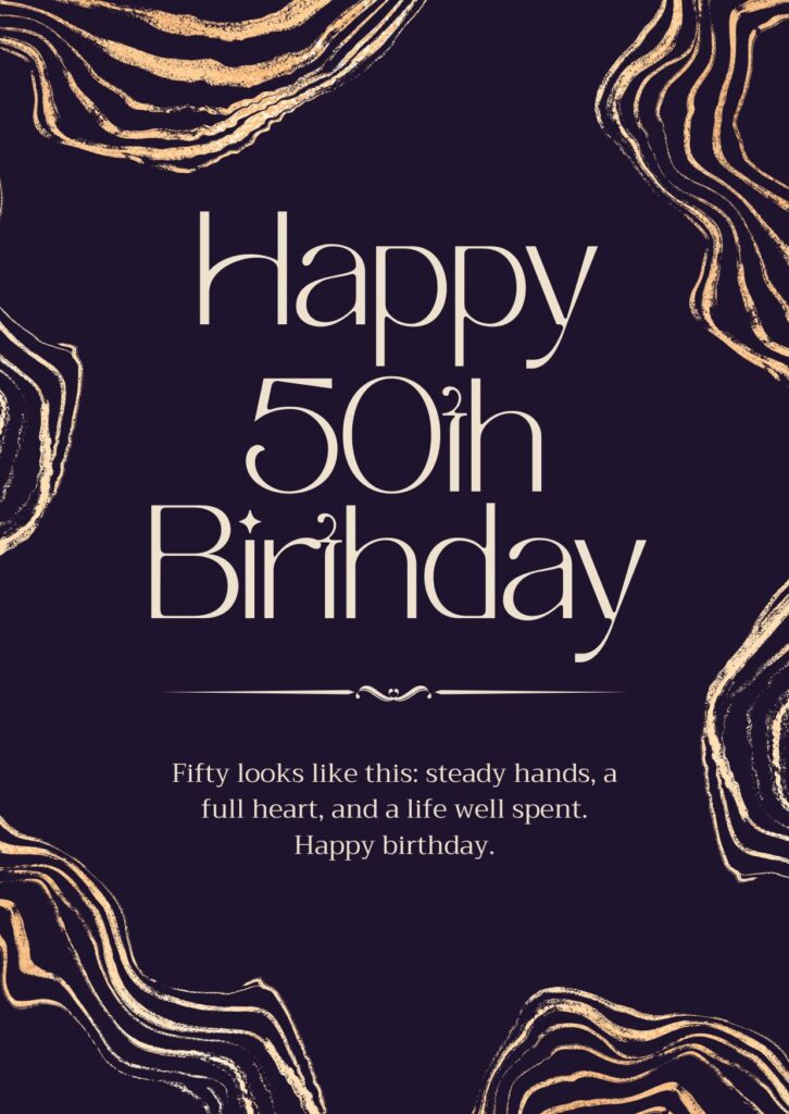 Short & One-Line 50th Birthday Wishes